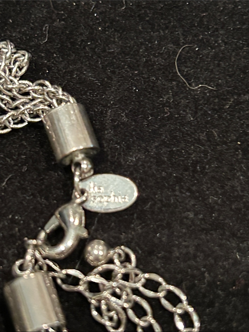 Lia Sophia Silver Teardrop Filigree Pendant Necklace - Picture 3 of 4